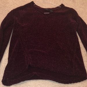 Dark red sweater
